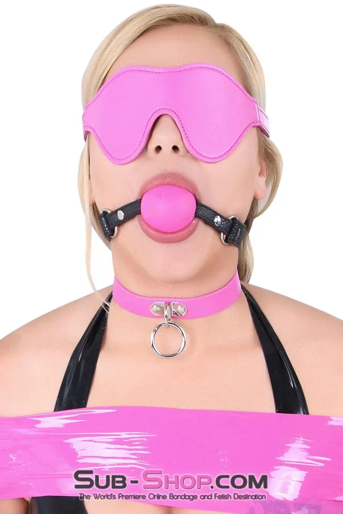 0828M      Pink Rubber Ball Gag