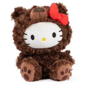 10" GUND Hello Kitty Brown Bear Stuffed Plush