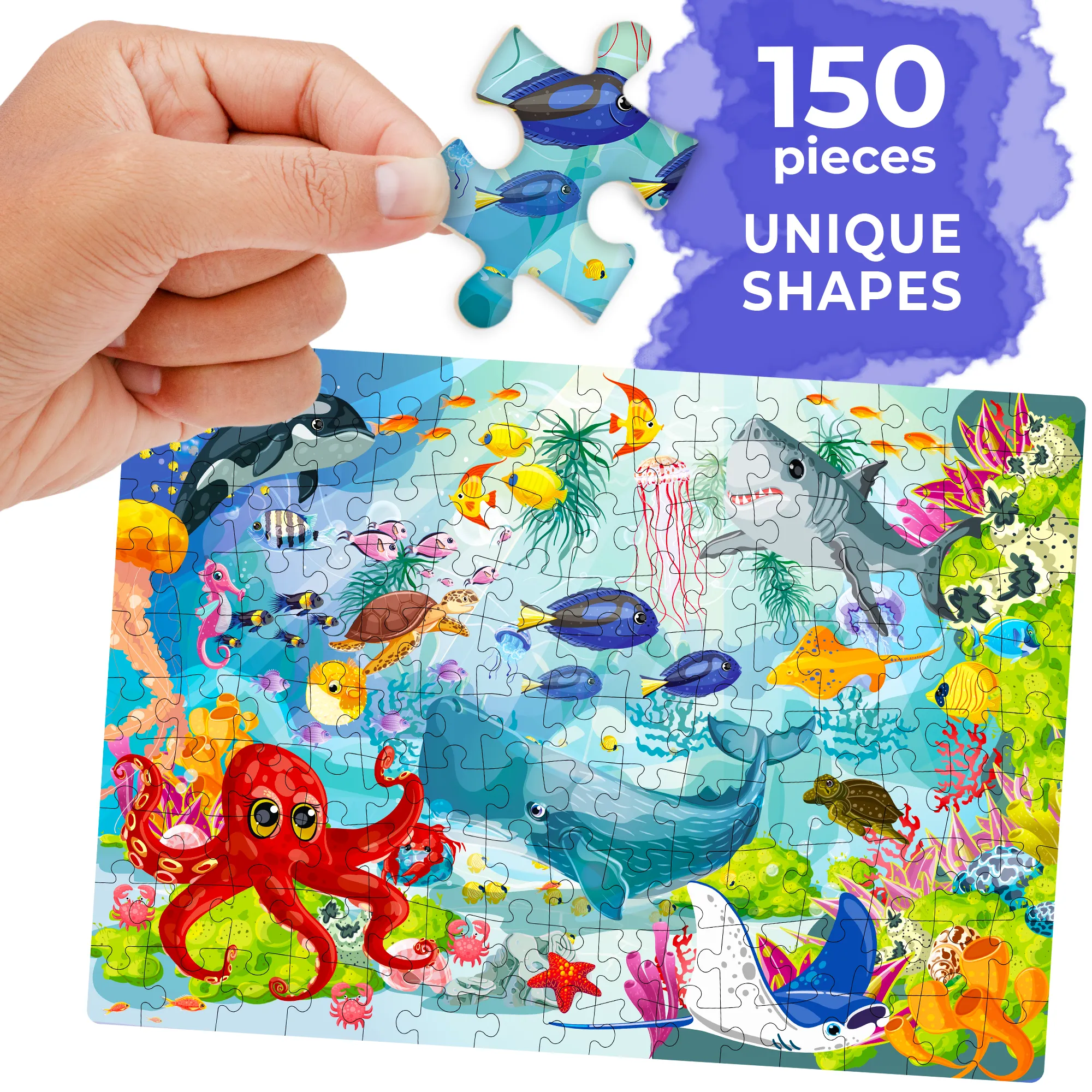 150 Pcs Puzzles for Kids | Pier, Ocean & Pets