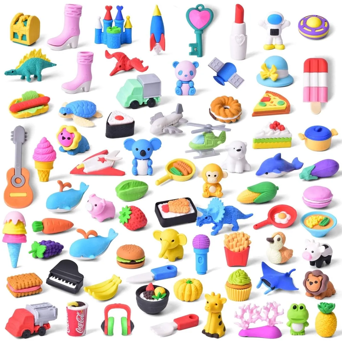 72 Pcs Exciting Puzzle Erasers