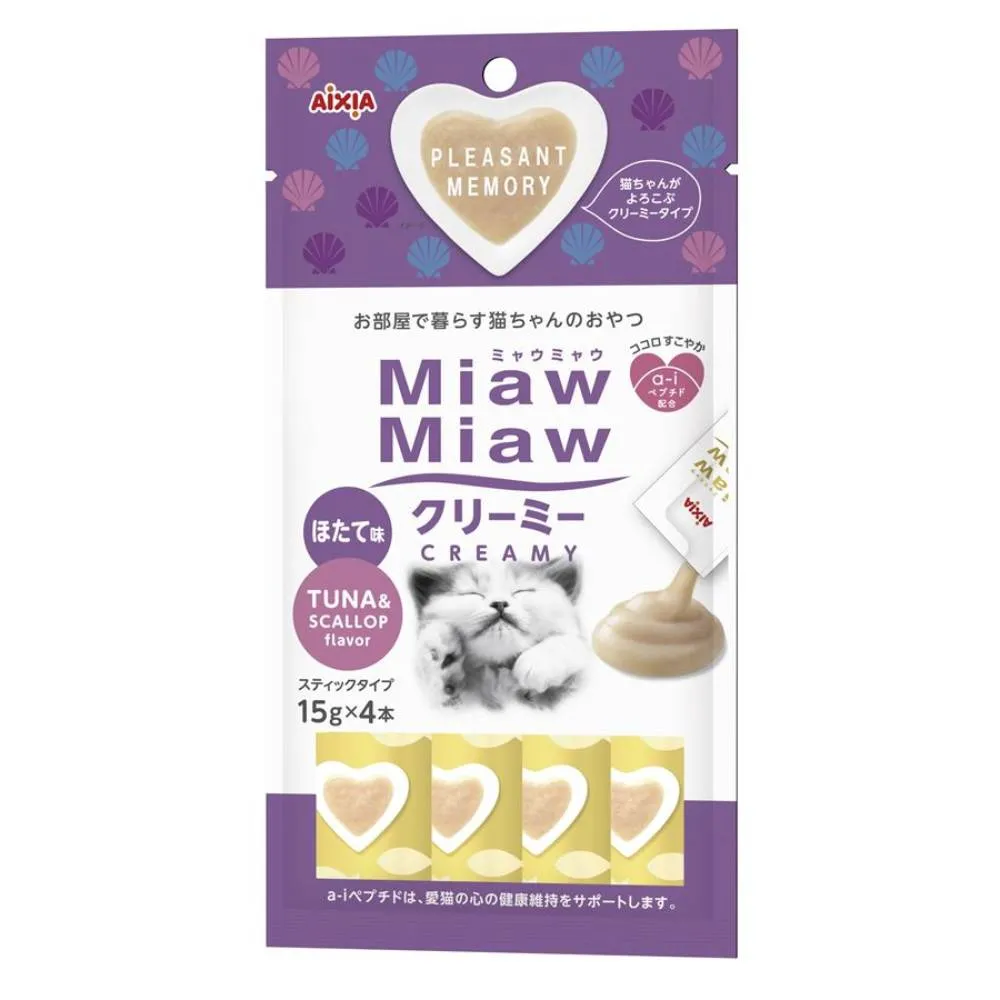 Aixia Miaw Miaw Creamy Tuna and Scallop Flavor 15g x 4 (MMCM2)