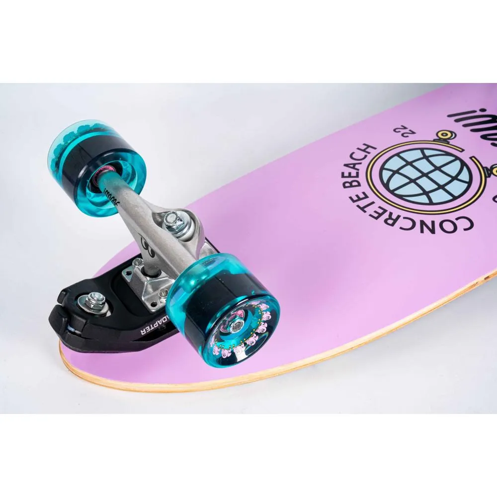 AKAW! Concrete Beach Pink 30" Surfskate Longboard - 2022 Inaugural Model