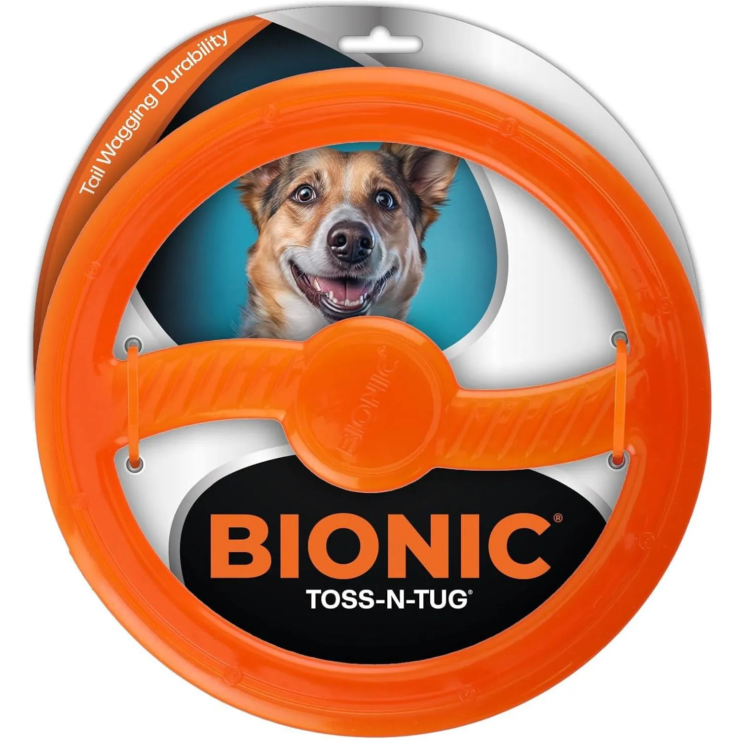 Bionic Rubber Toss-N-Tug Ring Dog Toy