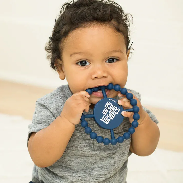 Blue Put Me In Coach Happy Teether