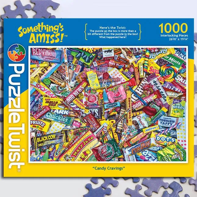 Candy Cravings 1000 Piece Puzzle Twist Jigsaw Puzzle - Quick Ship