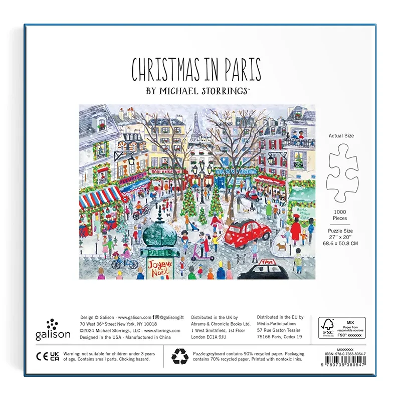 Christmas in Paris 1000 Piece Puzzle