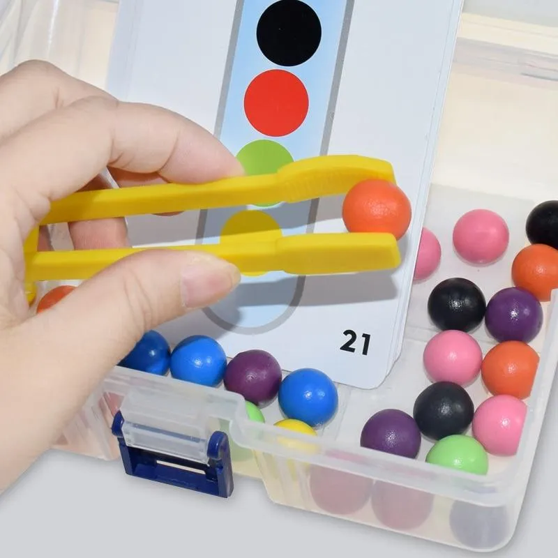 Clip Beads Test Tube Toy Children Logic Concentration Fine Motor Training Game Montessori Teaching Aids Educational Toy for Kids