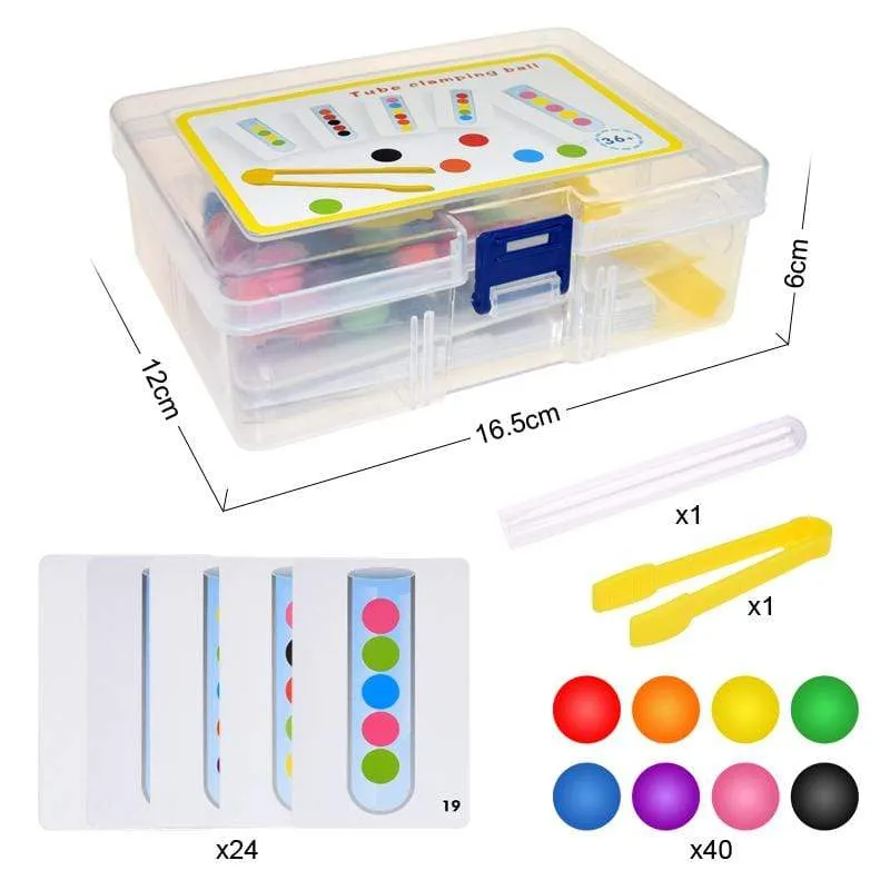 Clip Beads Test Tube Toy Children Logic Concentration Fine Motor Training Game Montessori Teaching Aids Educational Toy for Kids