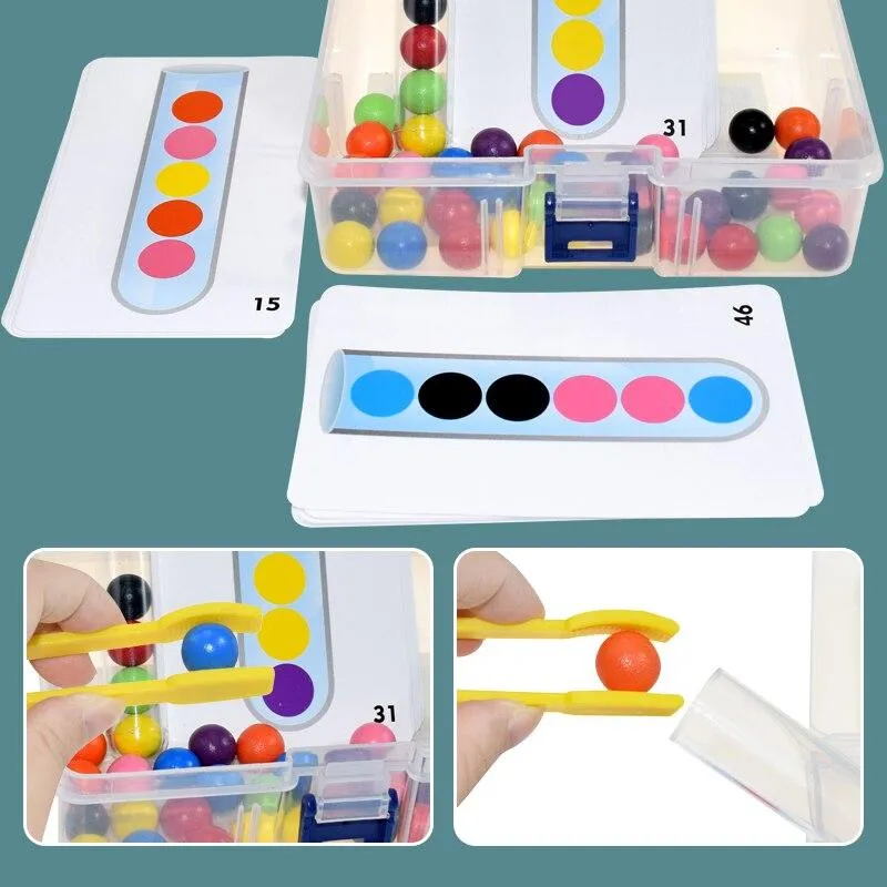 Clip Beads Test Tube Toy Children Logic Concentration Fine Motor Training Game Montessori Teaching Aids Educational Toy for Kids