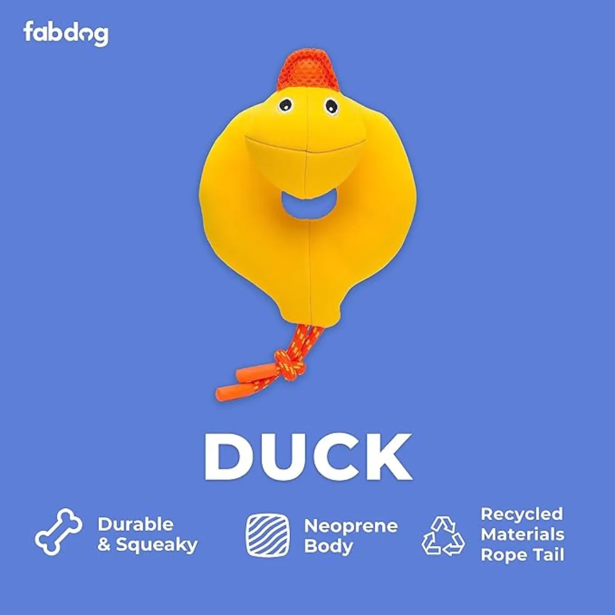 Fabdog Duck Floatie Dog Toy