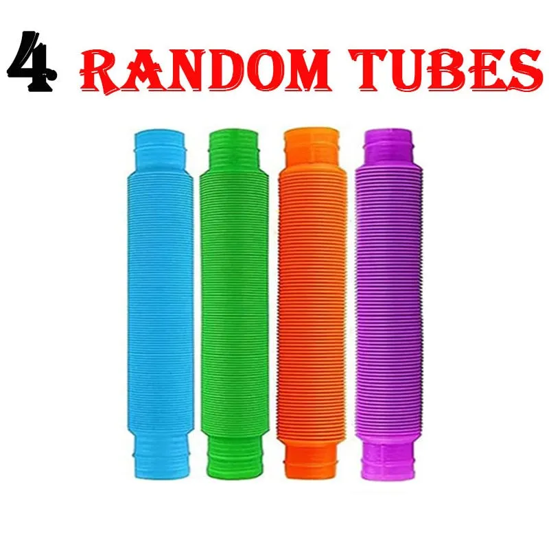 Fidget Toys Creative Magical Toy Colorful Circle Funny Toys Folding Plastic Pop Tube Coil Teaching Educational Folding Toys