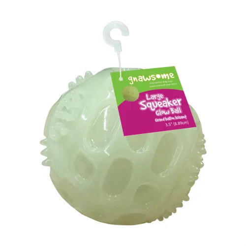 Gnawsome Glow in the Dark Squeaker Ball