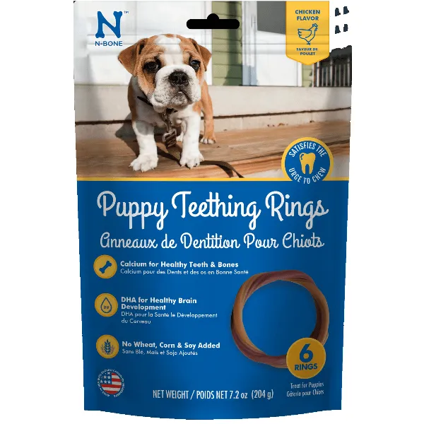 N-Bone Puppy Teething Rings; Chicken Flavour