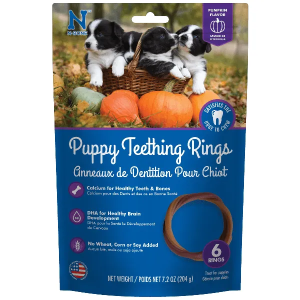 N-Bone Puppy Teething Rings; Pumpkin Flavour