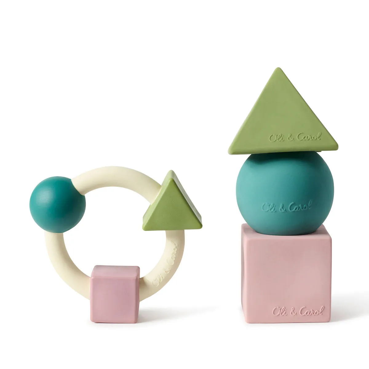 Oli & Carol X Bauhaus Movement Teething Ring Pastel Colours