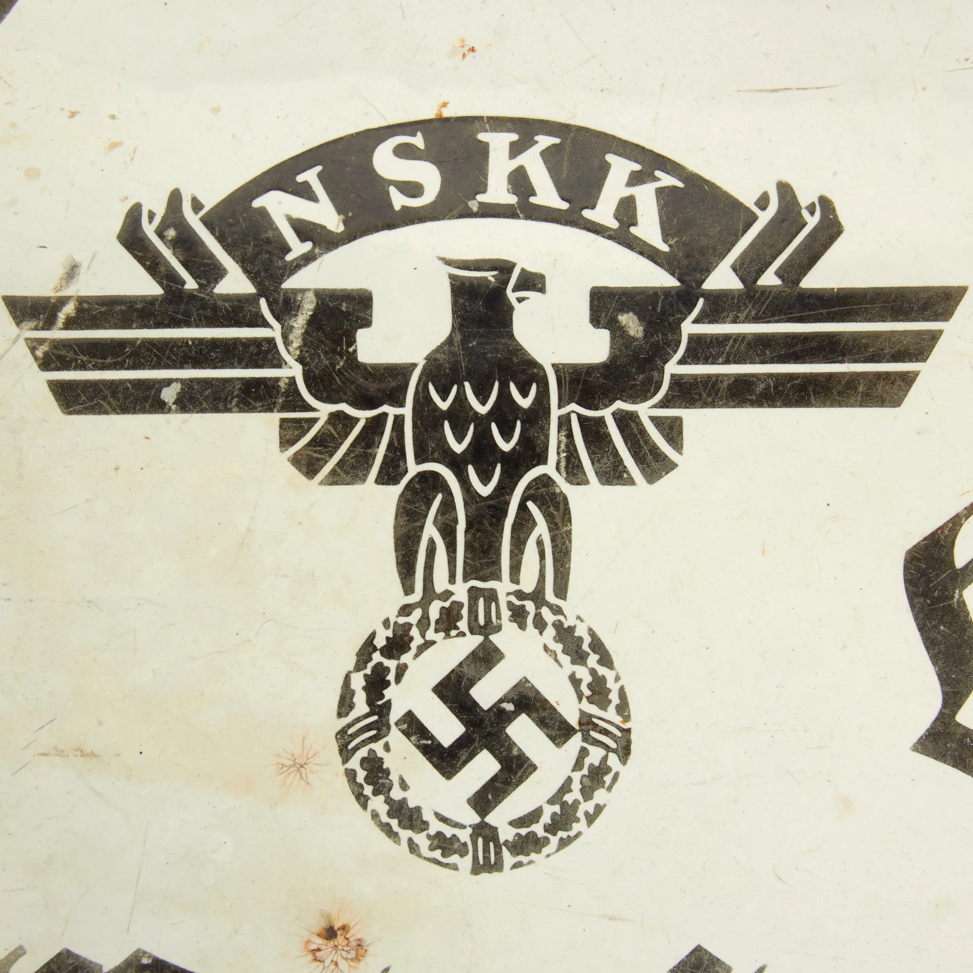 Original German WWII NSKK "Motorsturm 25 / M2" Emailleschild Enameled Steel Sign - 11 3/4" x 19 1/2"