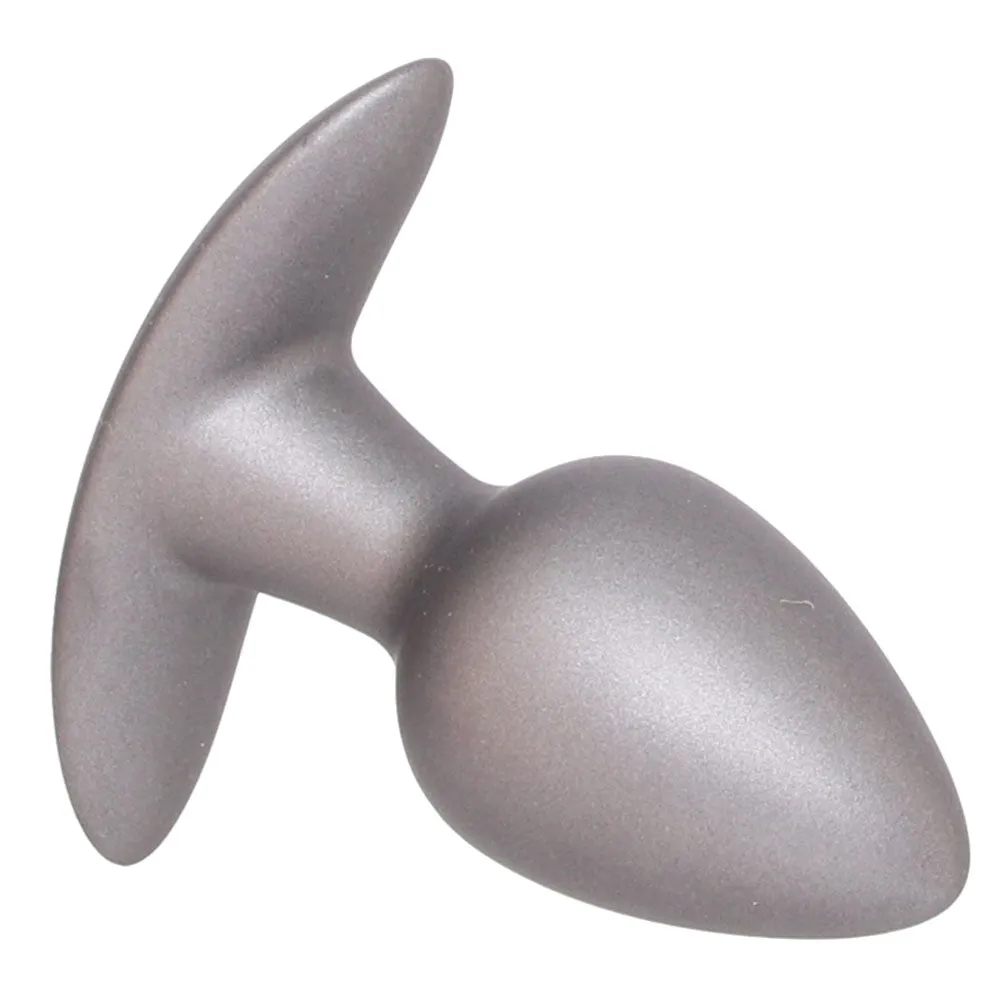 Ouch! Smooth Silicone 2.6 Inch Butt Plug in Gun Metal