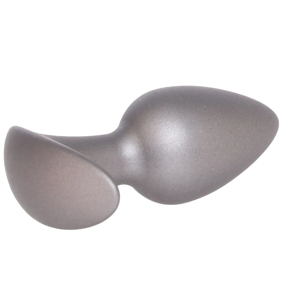 Ouch! Smooth Silicone 2.6 Inch Butt Plug in Gun Metal