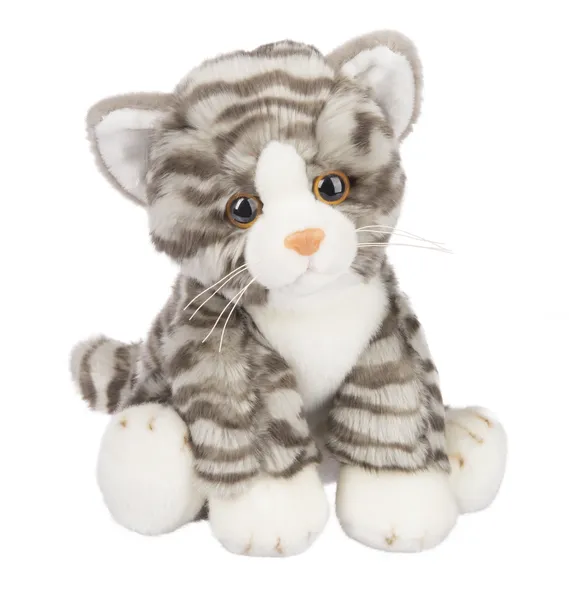 Plush Grey Tabby Cat - Soft & Cuddly 12"