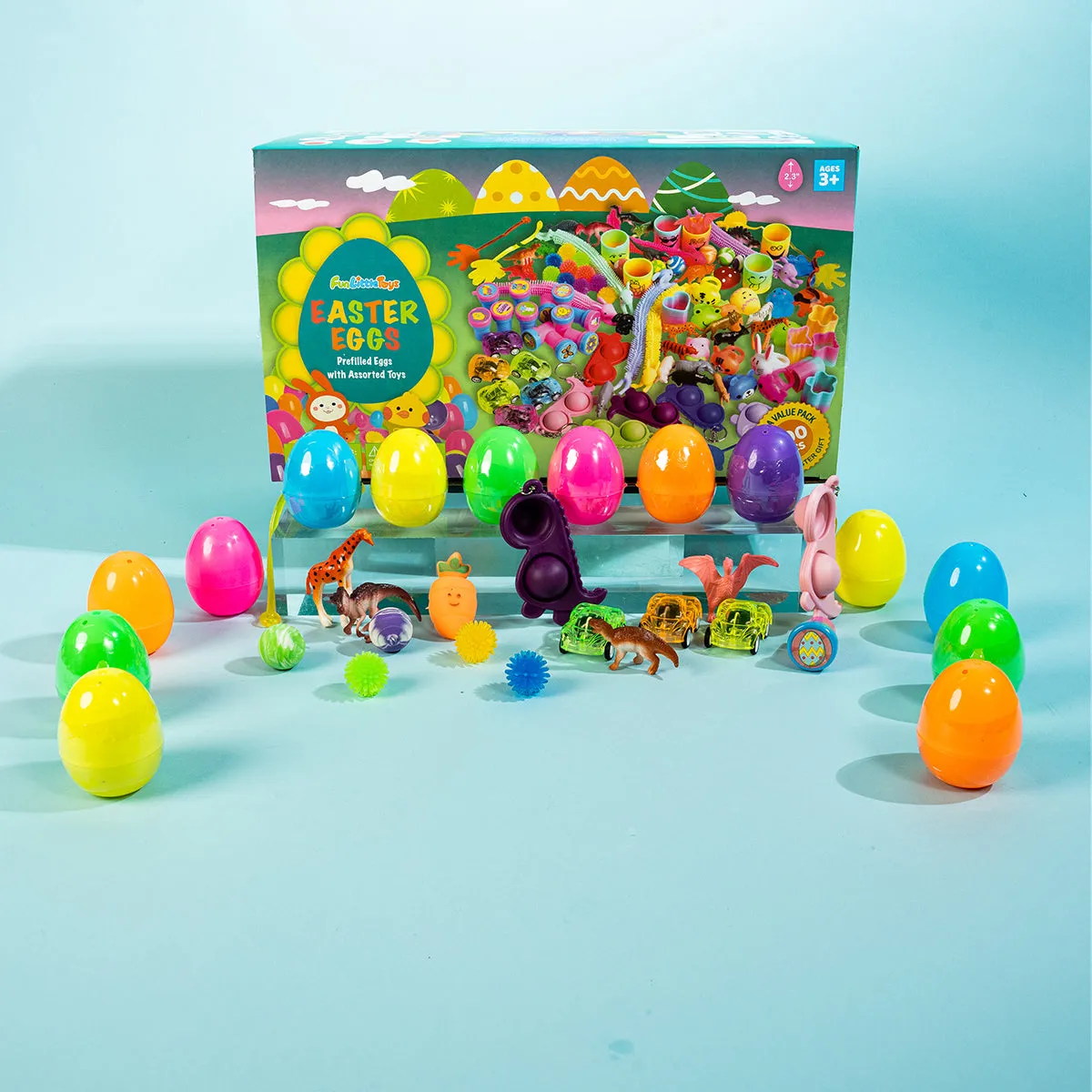 Prefilled Easter Eggs with Party Favor Toys 100PCs - Wholesale