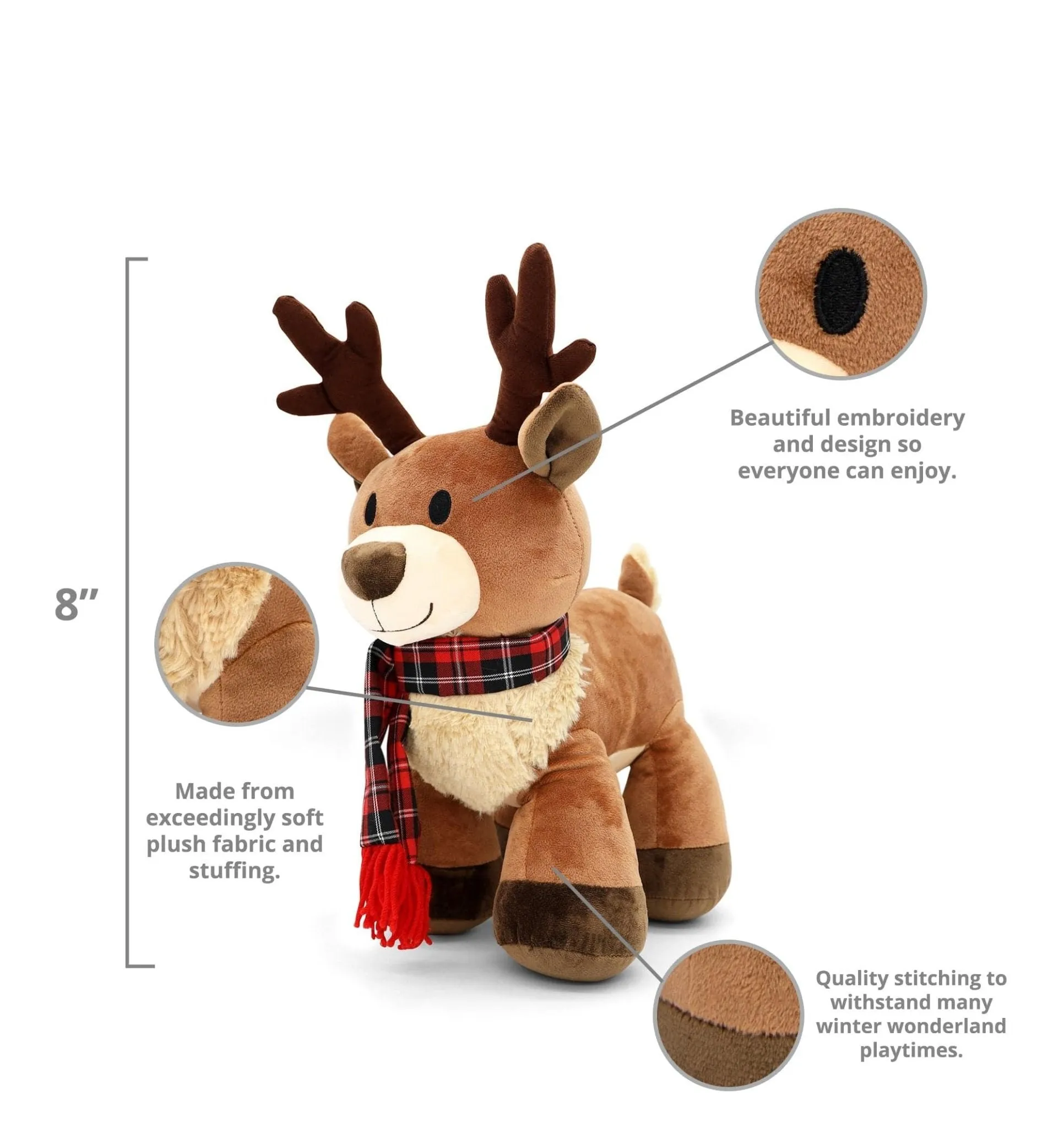 Reindeer Randall Plushie 8 Inch