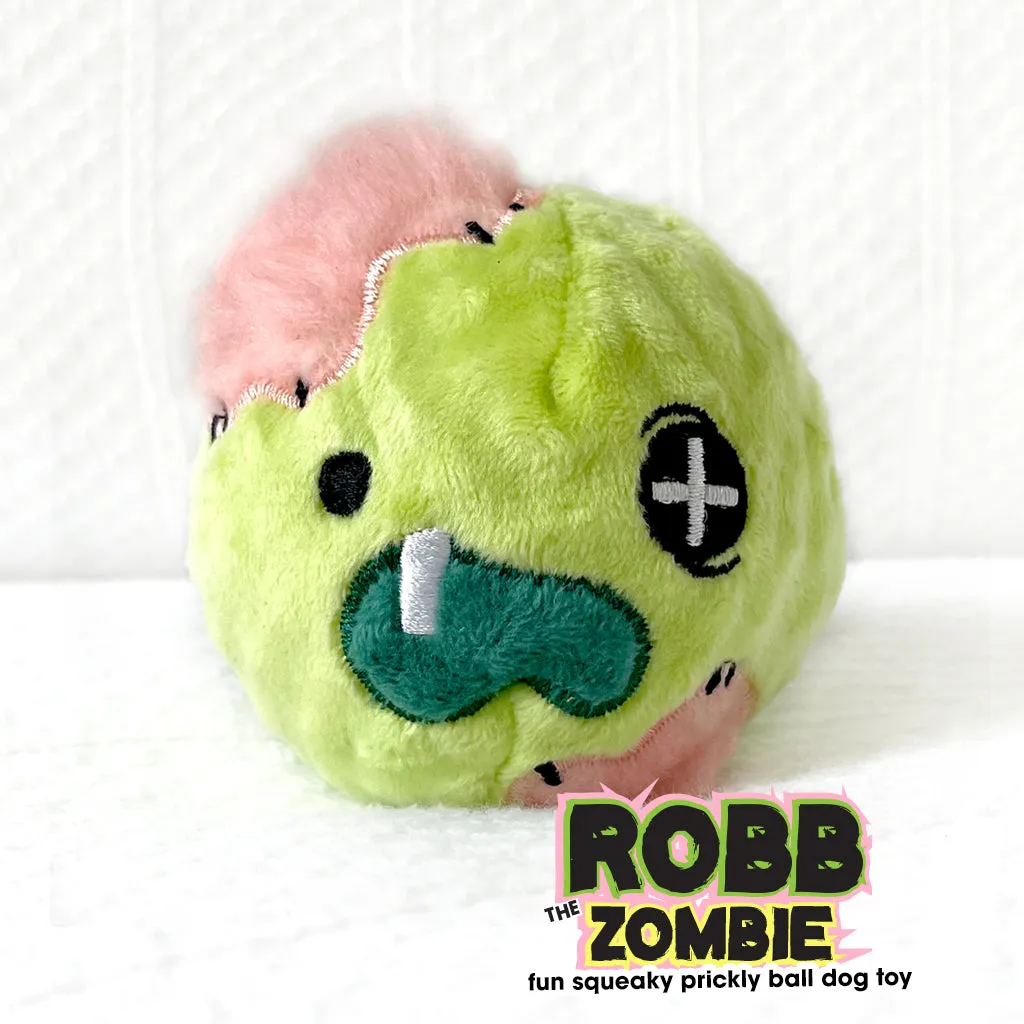 Robb the Zombie Rough Play Dog Toy Squeaky Ball Pet Toys