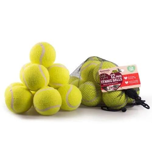 Rosewood Jolly Doggy Standard Tennis Balls 12 Pack