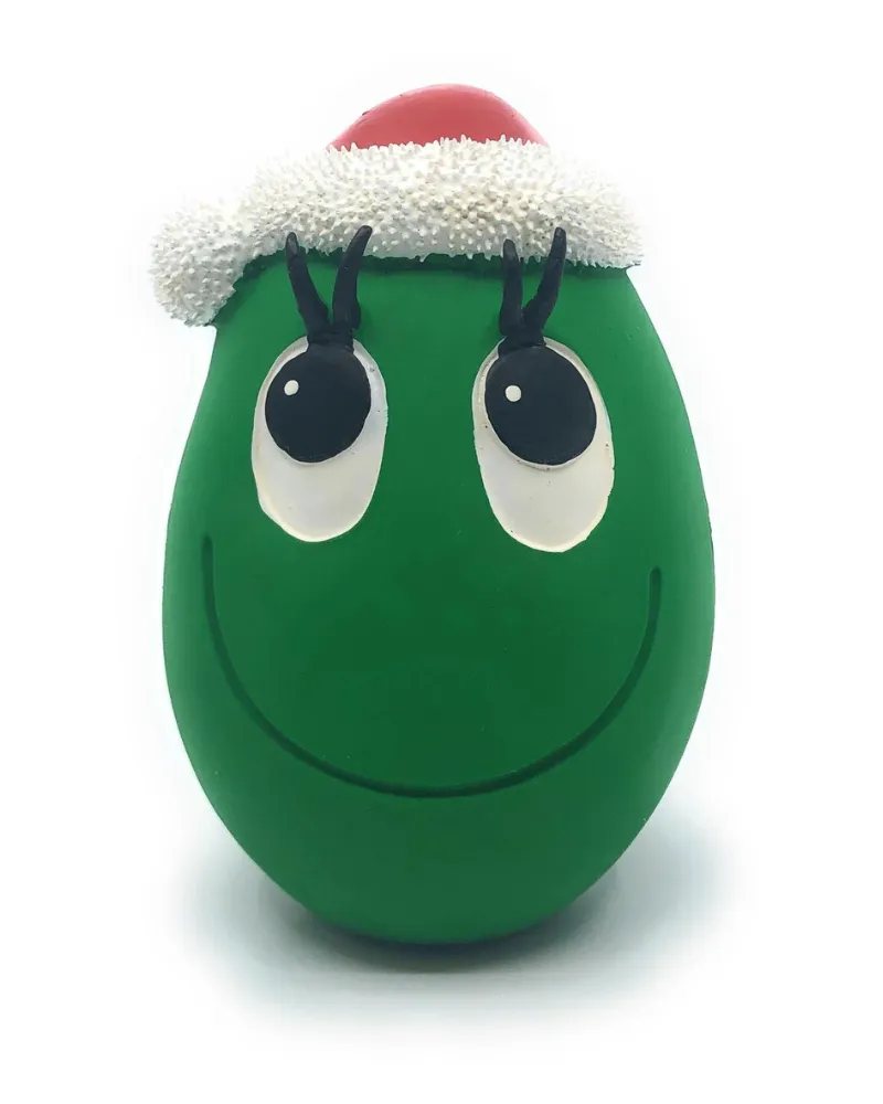 Santa Egg Latex Dog Toy