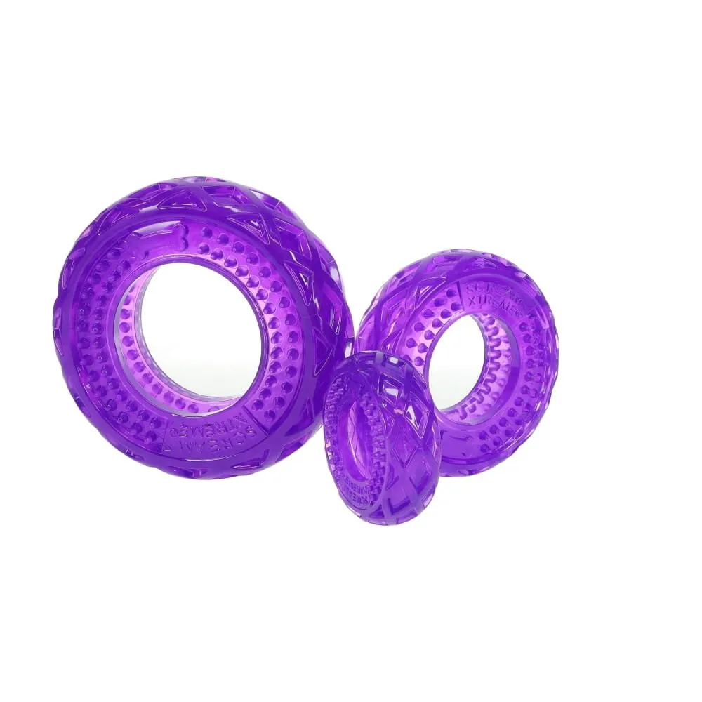 Scream Xtreme Treat Tyre Lavender Scented Dog Toy Medium/Large