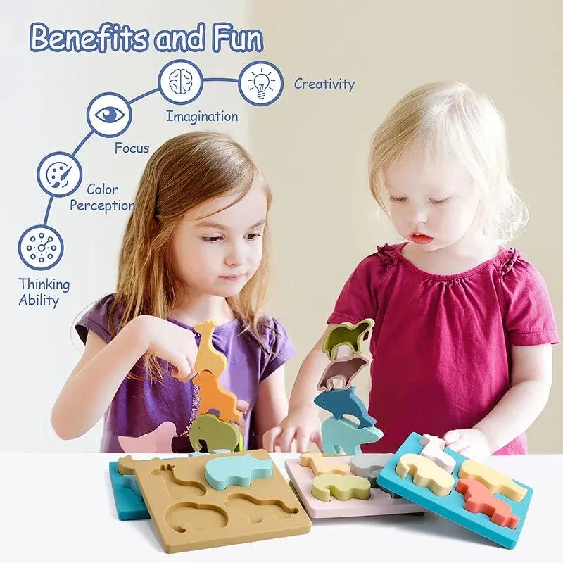 Silicone Animal Baby Puzzle