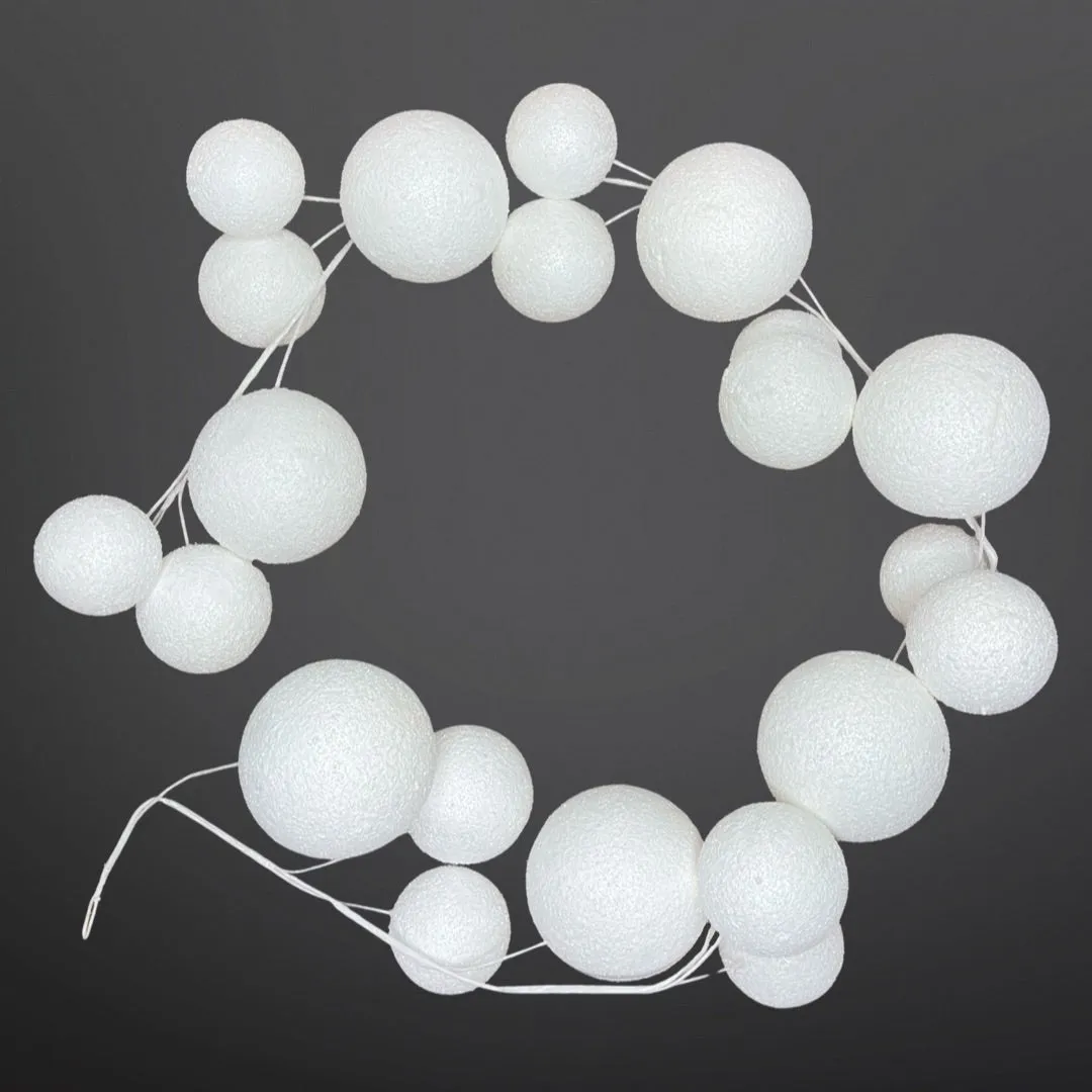 Snowball Ball Garland, 5.5'