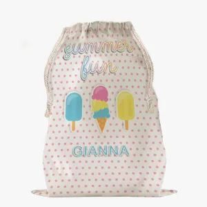 Summer Fun Custom Drawstring Sack