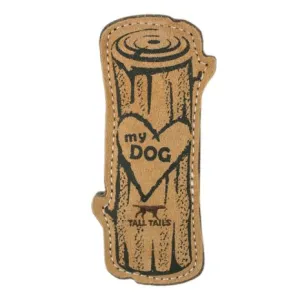 Tall Tails Natural Leather "Love My Dog" Log Toy for Dogs