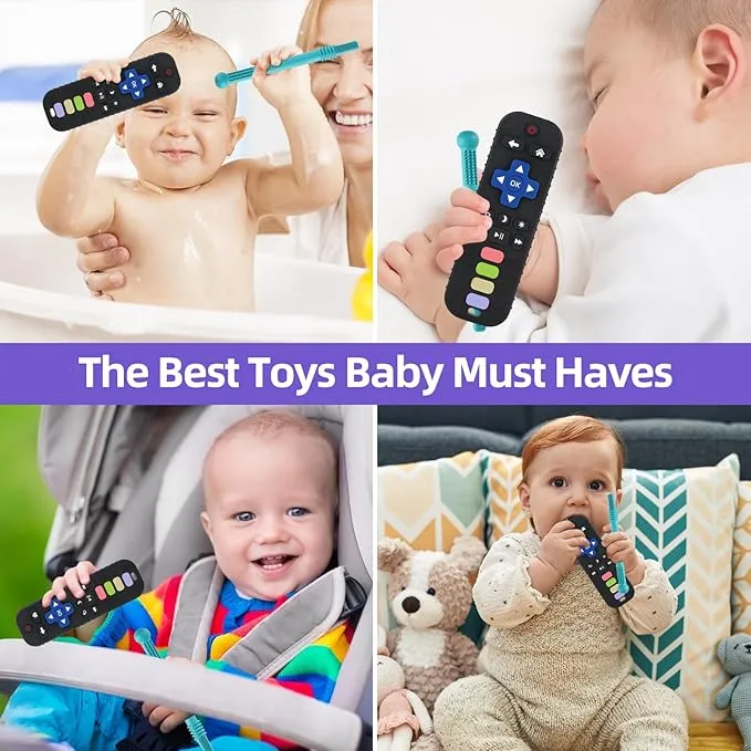 Teething Toys for Babies 0-18 Months - BPA Free Remote Teether & Teething Sticks