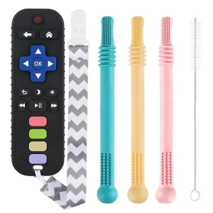 Teething Toys for Babies 0-18 Months - BPA Free Remote Teether & Teething Sticks