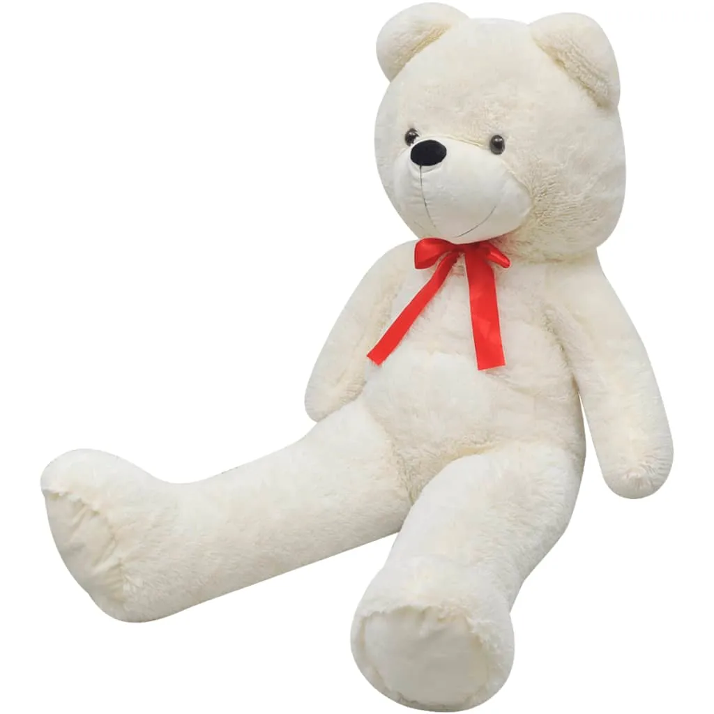 vidaXL Teddy Bear Cuddly Toy Plush White 242 cm - Soft and Cuddly Gift