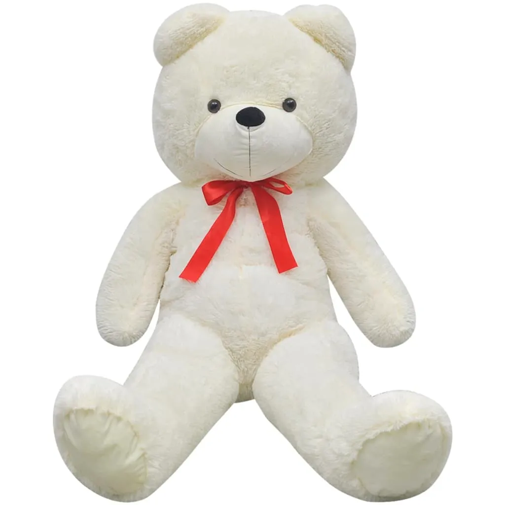 vidaXL Teddy Bear Cuddly Toy Plush White 242 cm - Soft and Cuddly Gift